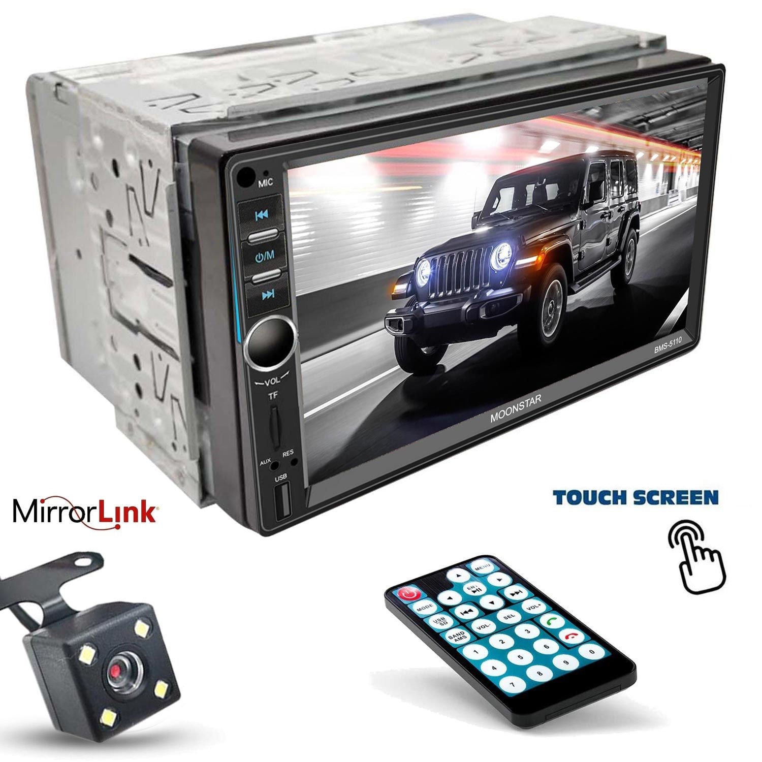MOONSTAR BMS-5110 Double Teyp 7 İnç 4x45 Watt mirrorlink