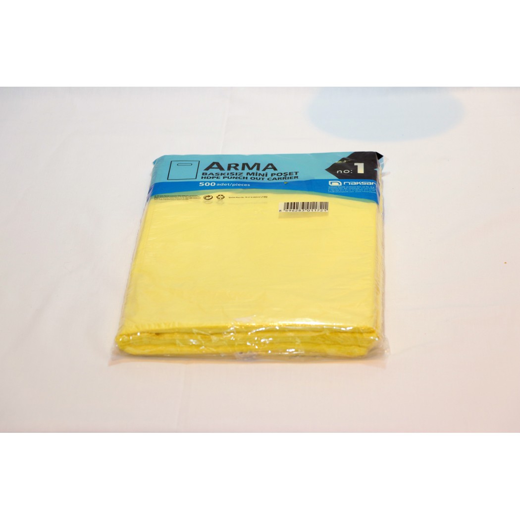 No:1 El Geçme Baskısız Poşet 500 Adet En:22 cm Boy:33 cm